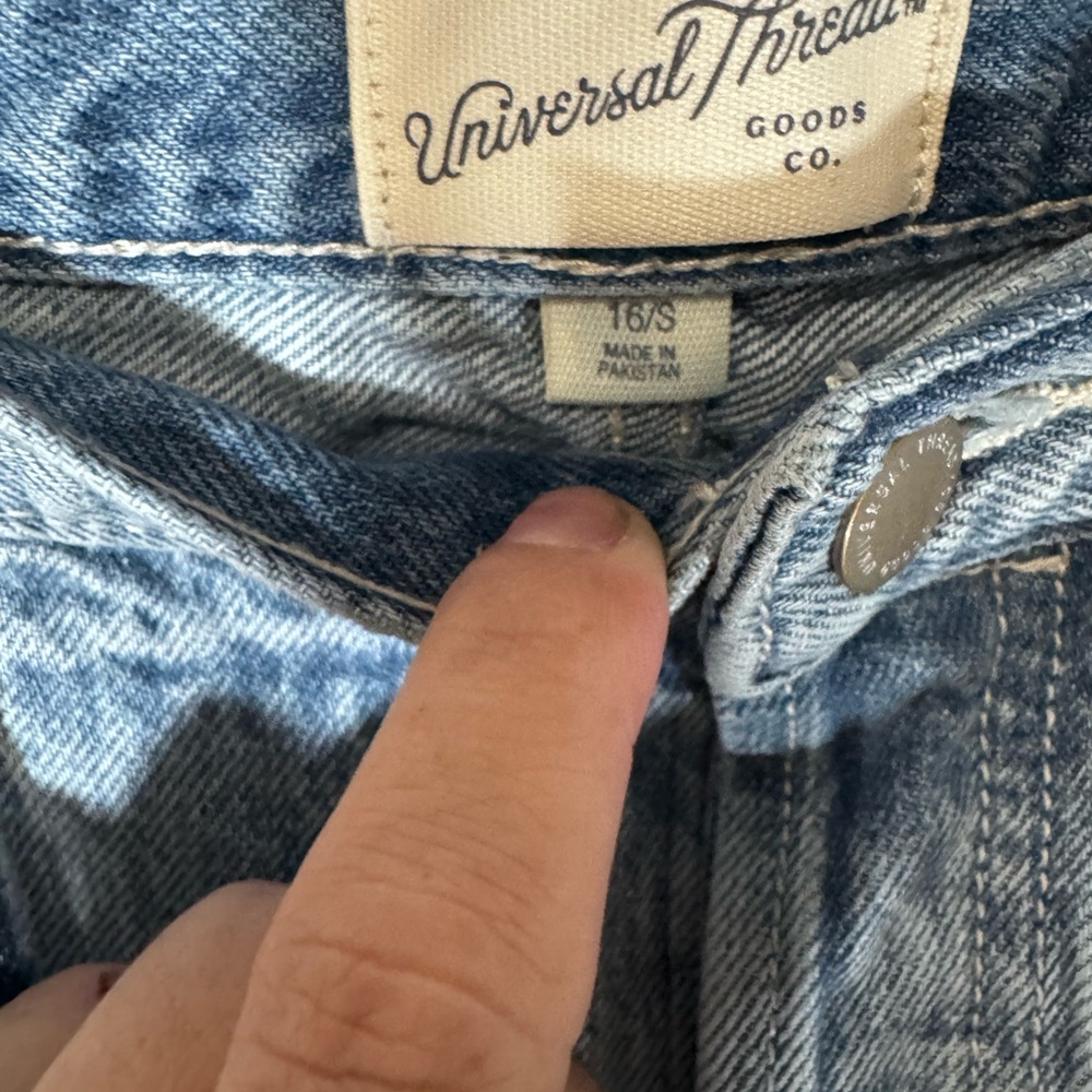 Universal Thread Light Blue Distressed Flare Jeans - Picture 4 of 5